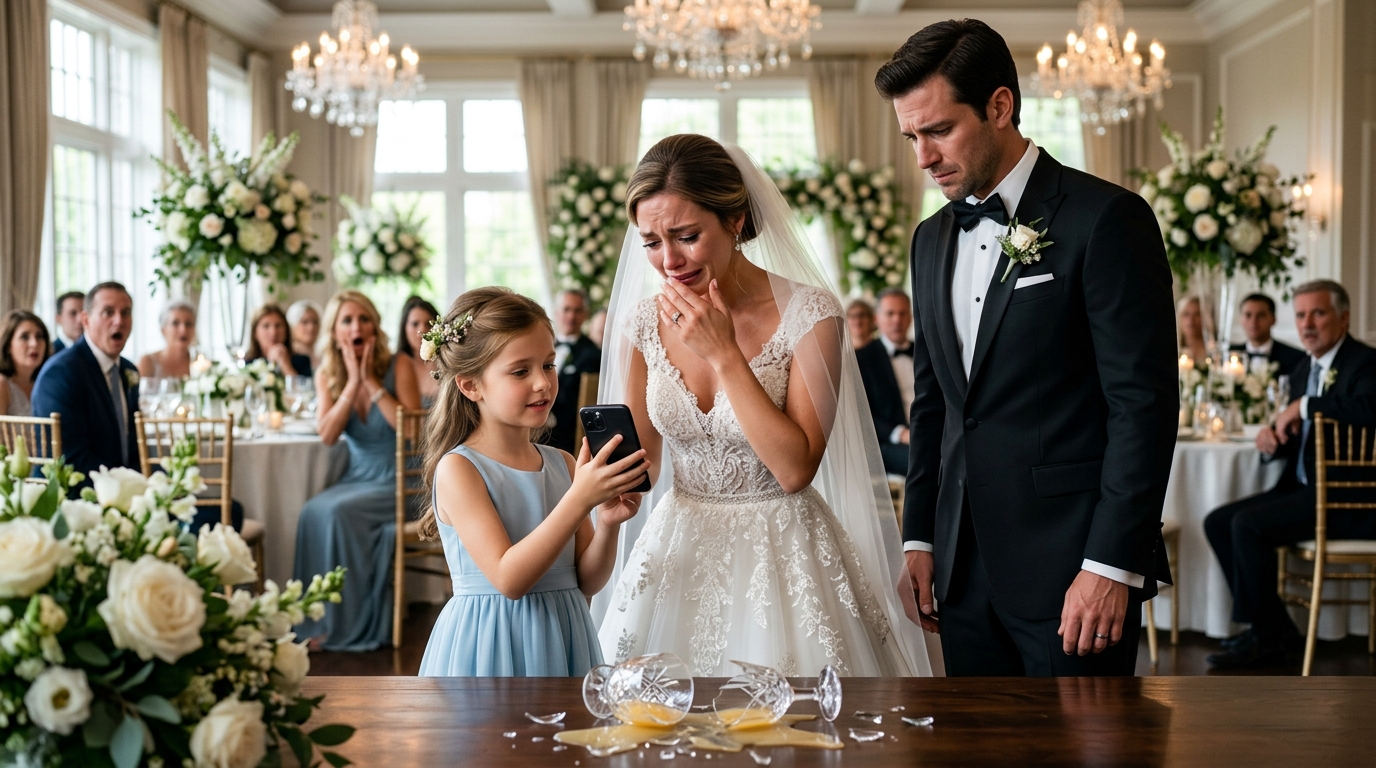 A Little Girl Knocked the Glass Away… Then the Bride Learned the Heartbreaking Truth