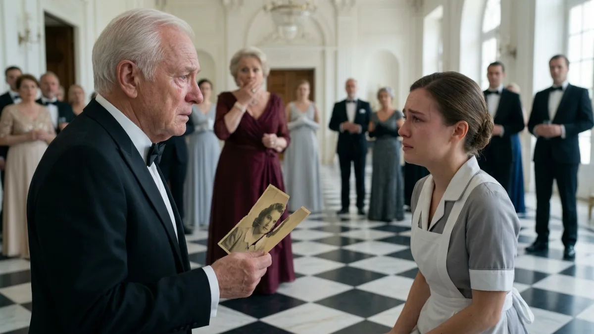 A Wealthy Woman Slapped Her Housekeeper Until An Old Man Saw A Photo