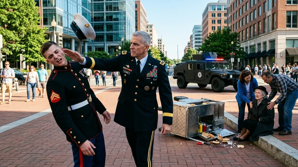 Marine Attacking Street Vendor Realizes She Is General's Mother